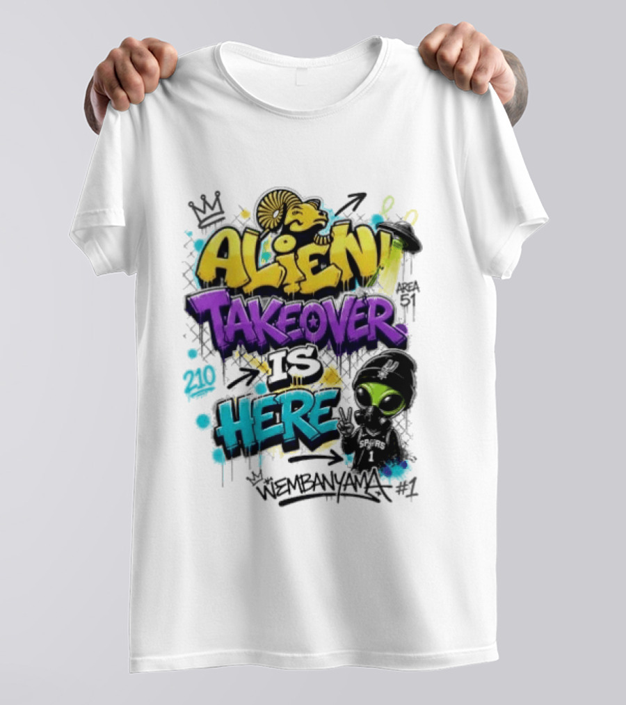 Alien Takeover Is Here Wembanyama T-Shirt