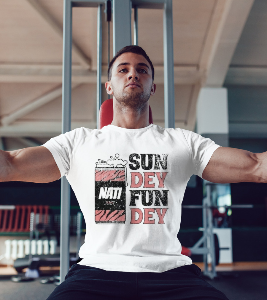 Nati Sunday Funday Cincinnati Bengals Tiger Stripes Football Fan Gear T-Shirt