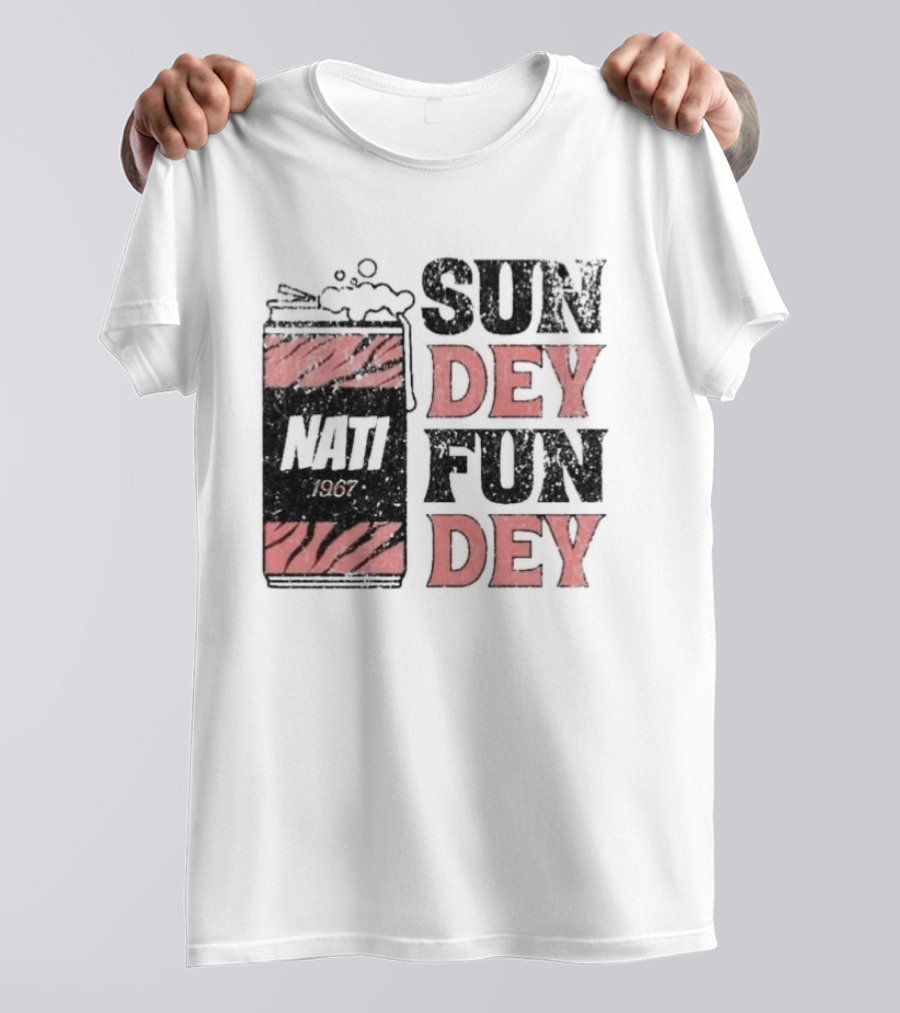 Nati Sunday Funday Cincinnati Bengals Tiger Stripes Football Fan Gear T-Shirt