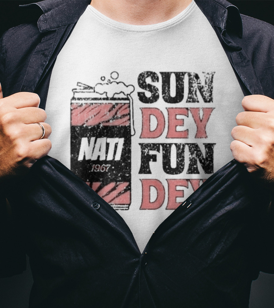 Nati Sunday Funday Cincinnati Bengals Tiger Stripes Football Fan Gear T-Shirt