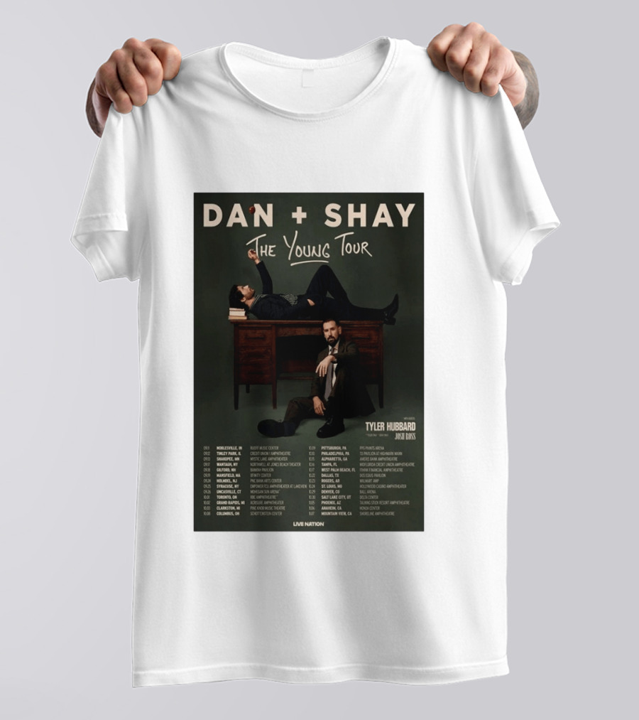 Dan Shay The Young Tour 2026 Tyler Hubbard Josh Ross Live Nation T-Shirt