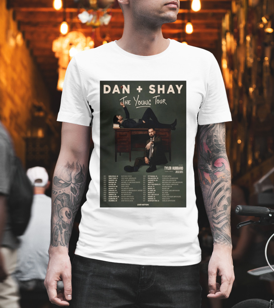 Dan Shay The Young Tour 2026 Tyler Hubbard Josh Ross Live Nation T-Shirt