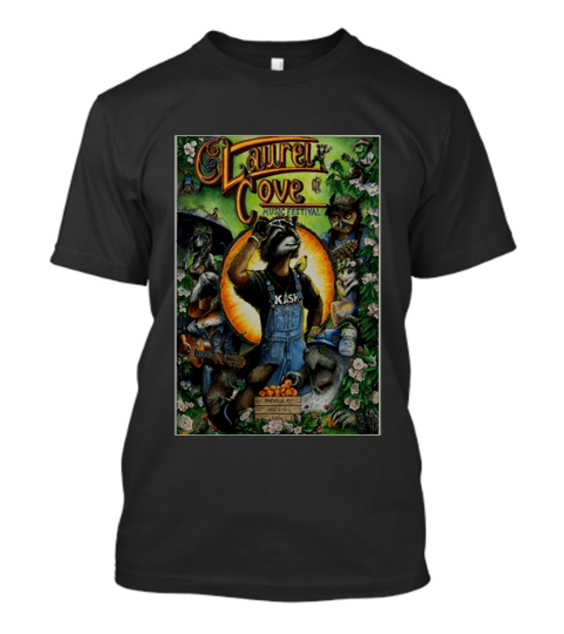 Laurel Cove Music Festival Pineville KY June 11 13 2026 Tour Animals With Instruments T-Shirt