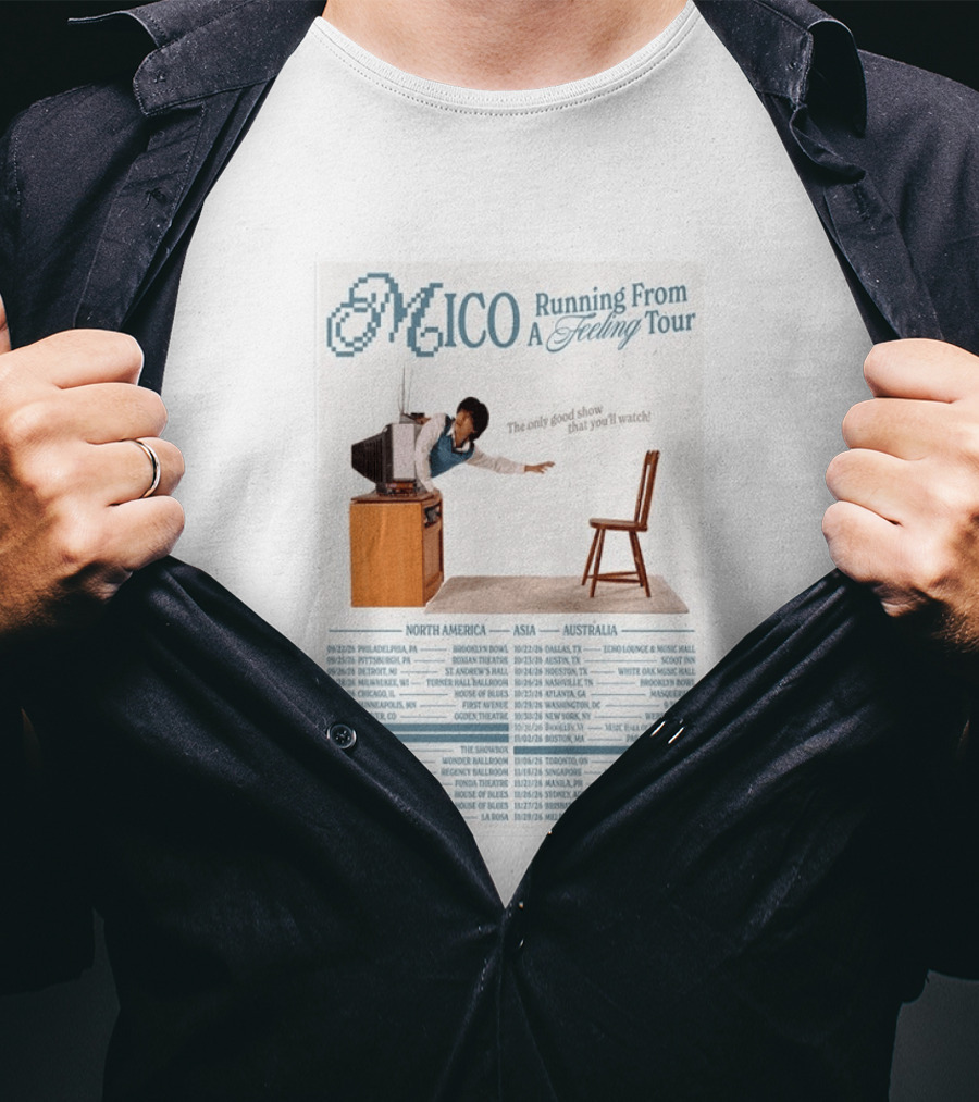 MICO Running From A Feeling Tour 2026 North America Asia Australia Dates T-Shirt