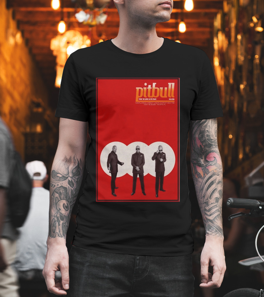 Pitbull Mr. Worldwide 2026 MidFlorida Credit Union Amphitheatre May 16 Tampa FL T-Shirt