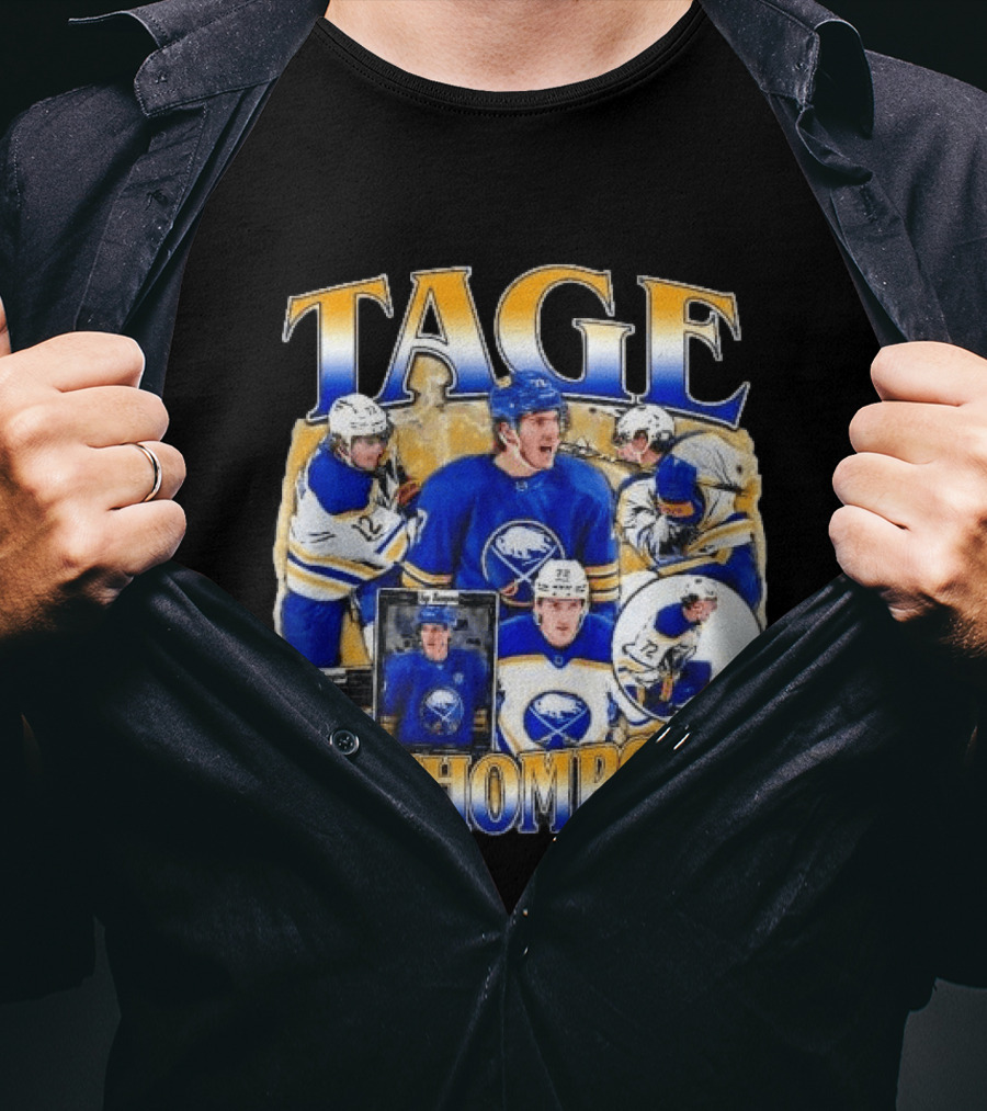 Tage Thompson Buffalo Sabres Hockey Collage T-Shirt
