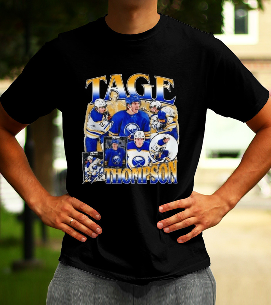 Tage Thompson Buffalo Sabres Hockey Collage T-Shirt