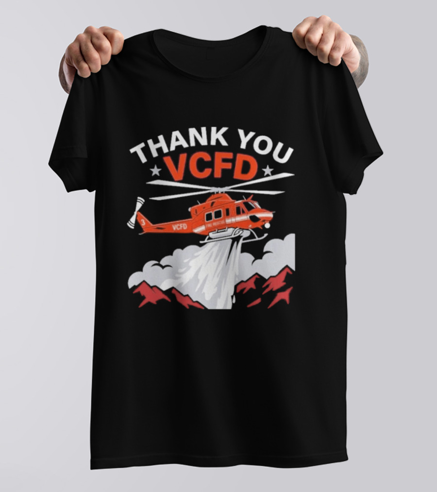 Thank You VCFD Helicopter Rescue T-Shirt