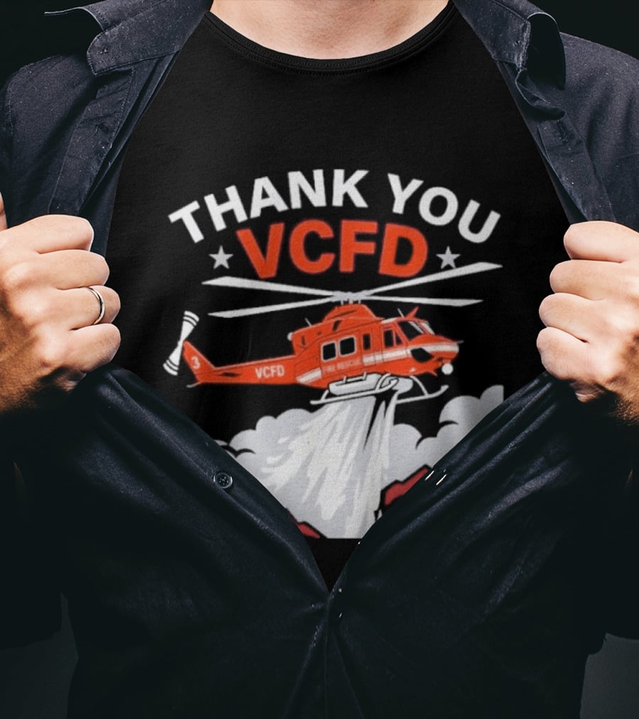 Thank You VCFD Helicopter Rescue T-Shirt