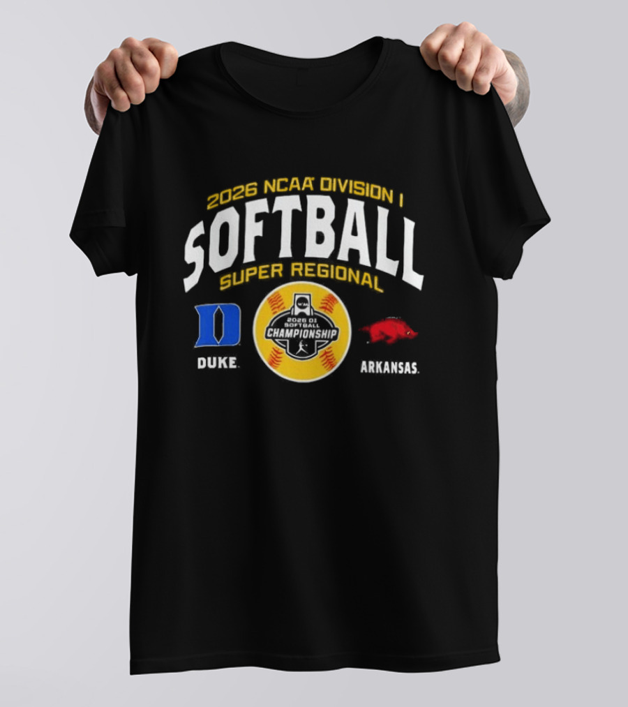 2026 NCAA Division I Softball Super Regional Duke Blue Devils Vs Arkansas Razorbacks T-Shirt