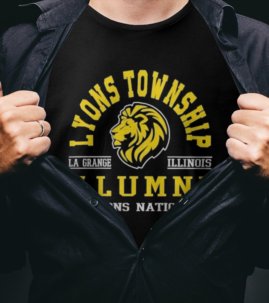 Lyons Township La Grange Illinois Alumni Lions Nation T-Shirt