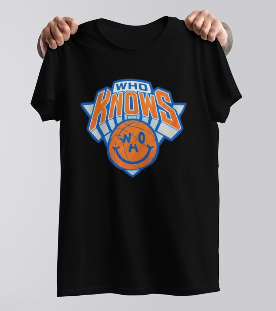 New York Knicks Who Knows Basketball Smiley Face T-Shirt