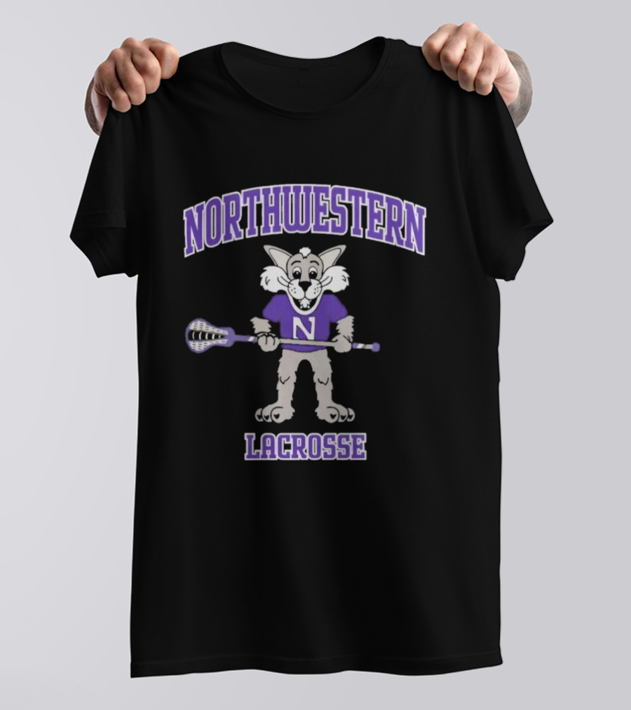 Northwestern Wildcats Willie Mascot Lacrosse T-Shirt