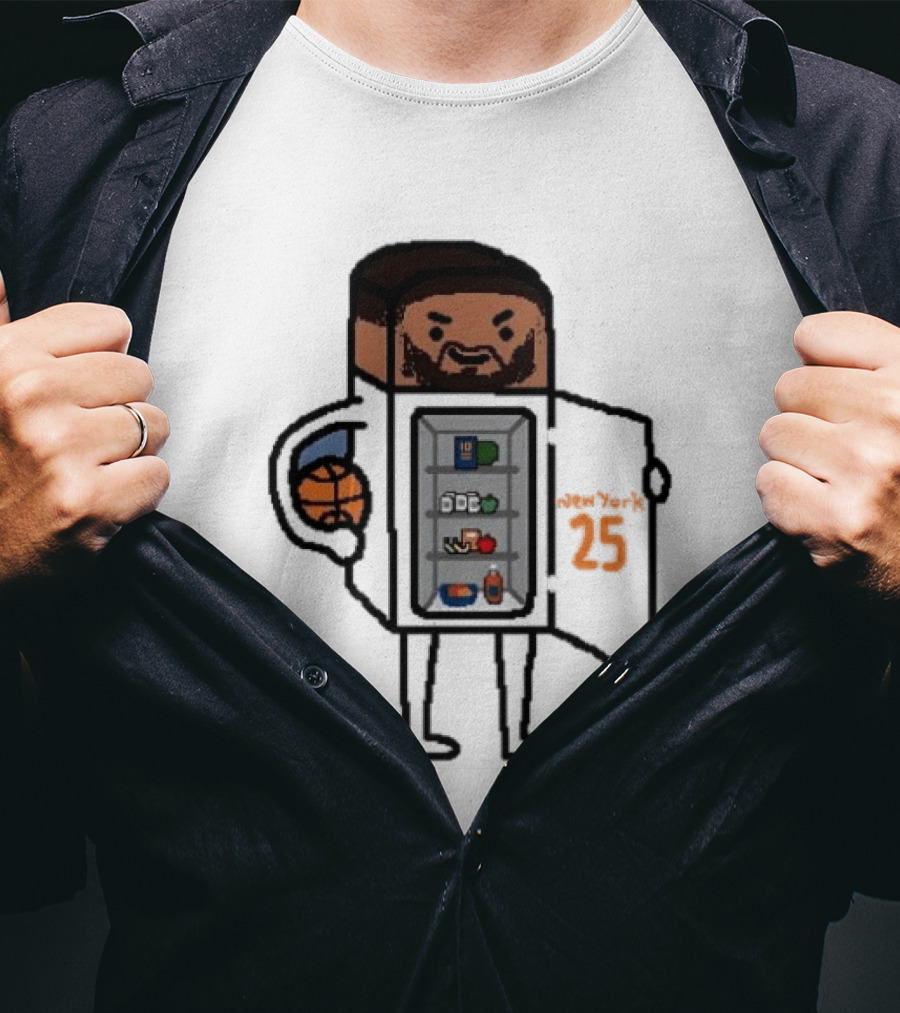 Mikal Bridges Fridge Doodle Knicks Basketball T-Shirt