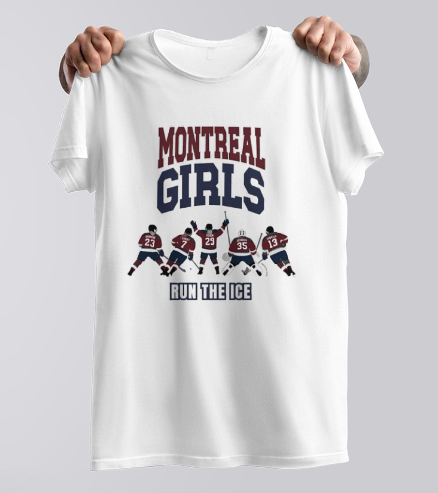 Montreal Girls Run The Ice Hockey Team Sport Enthusiasts T-Shirt
