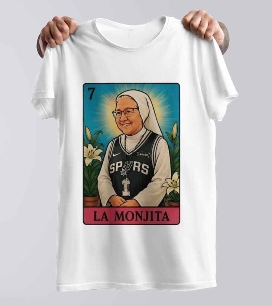 Salesian Sisters La Monjita Spurs Basketball Legend T-Shirt