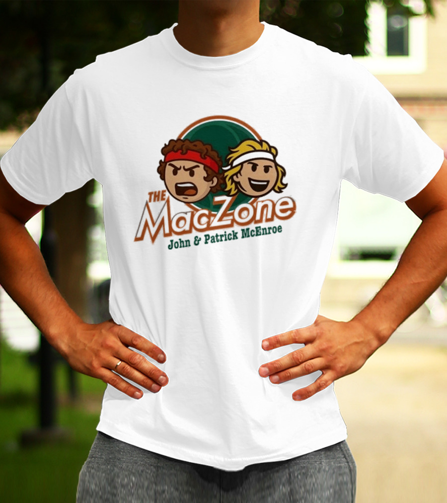 The MacZone John & Patrick McEnroe Cartoon Faces T-Shirt