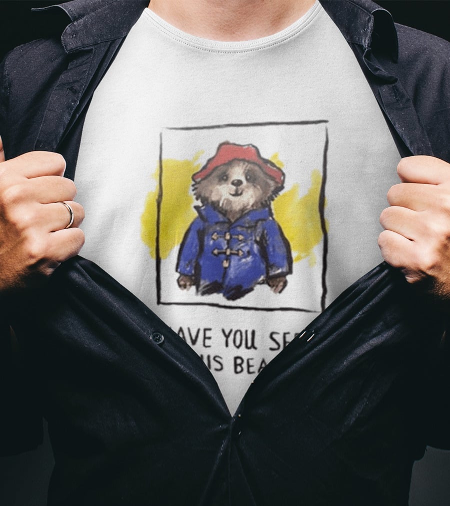Have You Seen This Bear Missing Paddington Red Hat Blue Coat T-Shirt
