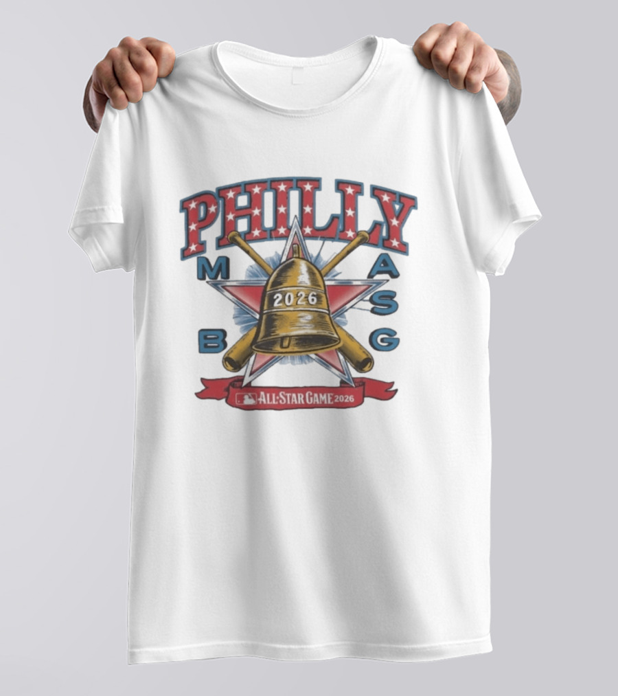 Philly 2026 MLB All Star Game Liberty Bell Star Burst T-Shirt