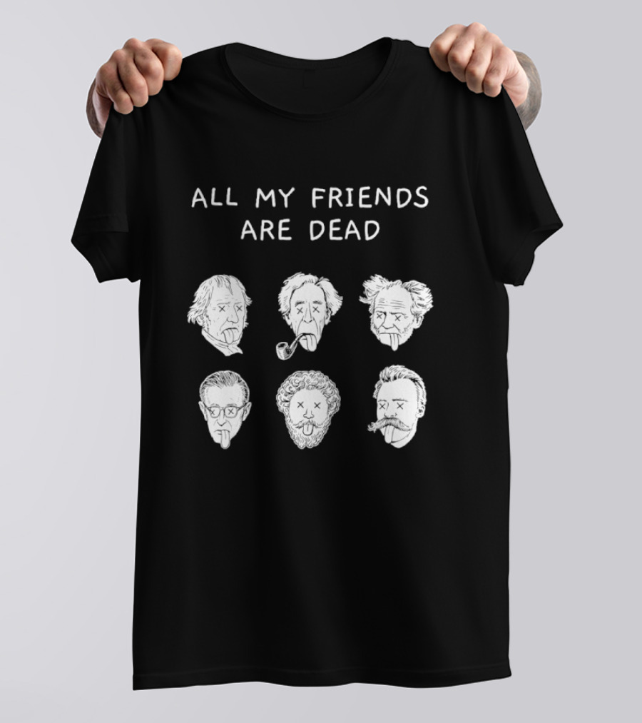 All My Friends Are Dead Dinosaur Book Characters T-Shirt