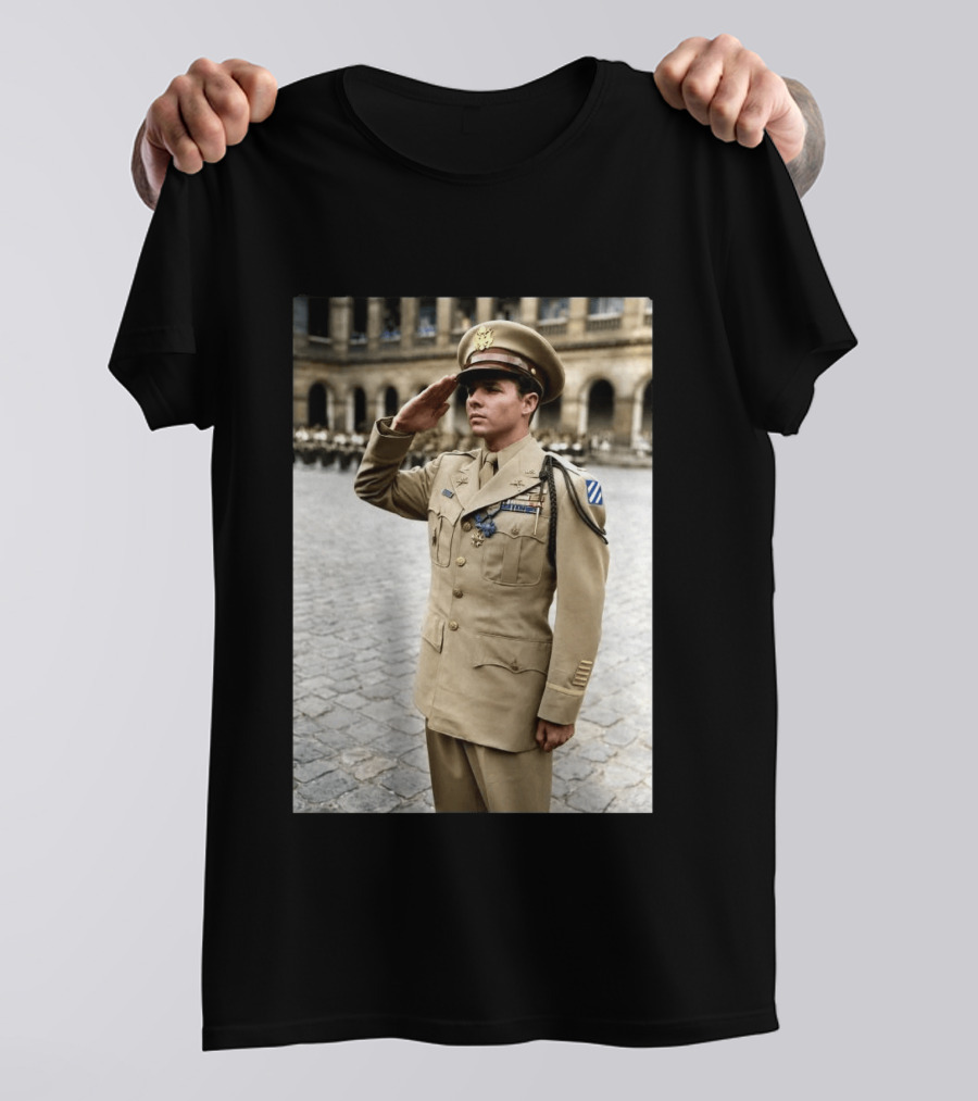 Audie Murphy The Boy Who Wouldn't Die May 28 1971 Plane Crash Hero 45 T-Shirt