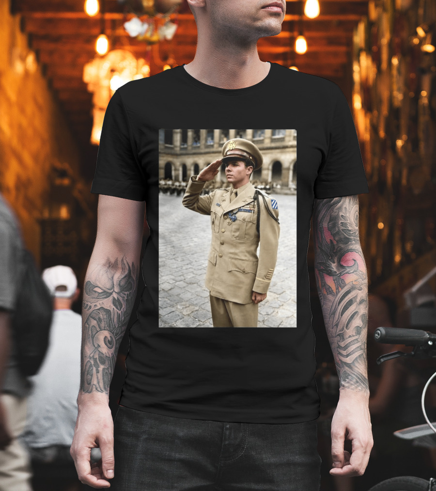 Audie Murphy The Boy Who Wouldn't Die May 28 1971 Plane Crash Hero 45 T-Shirt