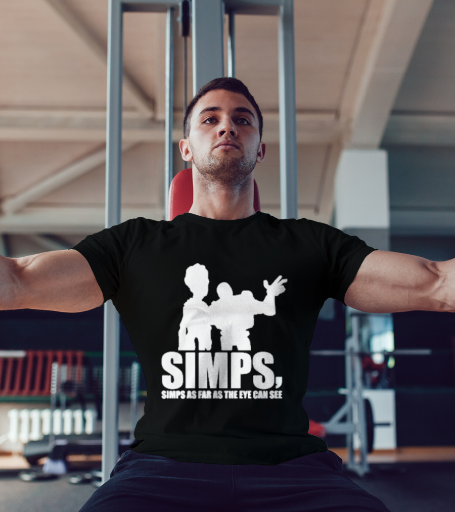 Simps Simps As Far As The Eye Can See Duo Silhouette Pop Culture Mashup T-Shirt