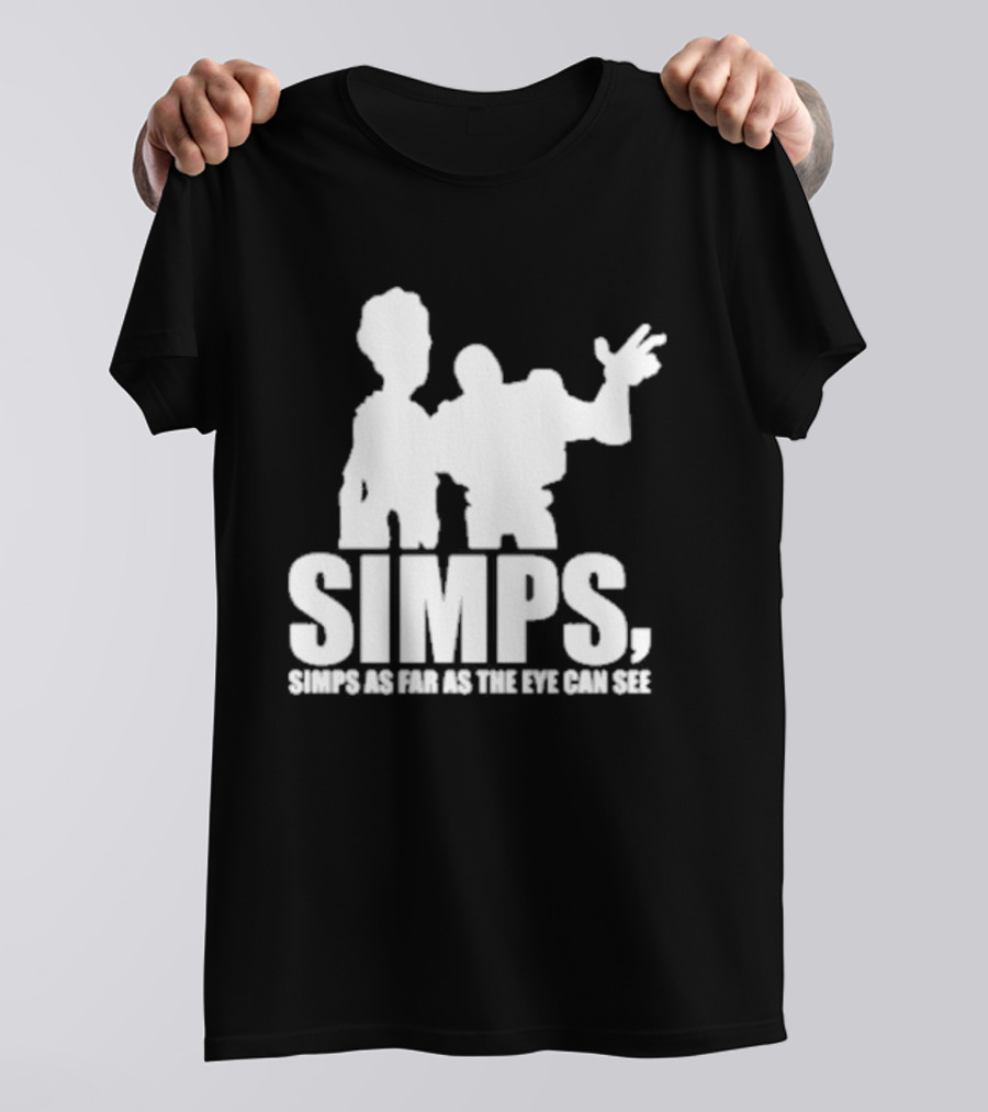 Simps Simps As Far As The Eye Can See Duo Silhouette Pop Culture Mashup T-Shirt