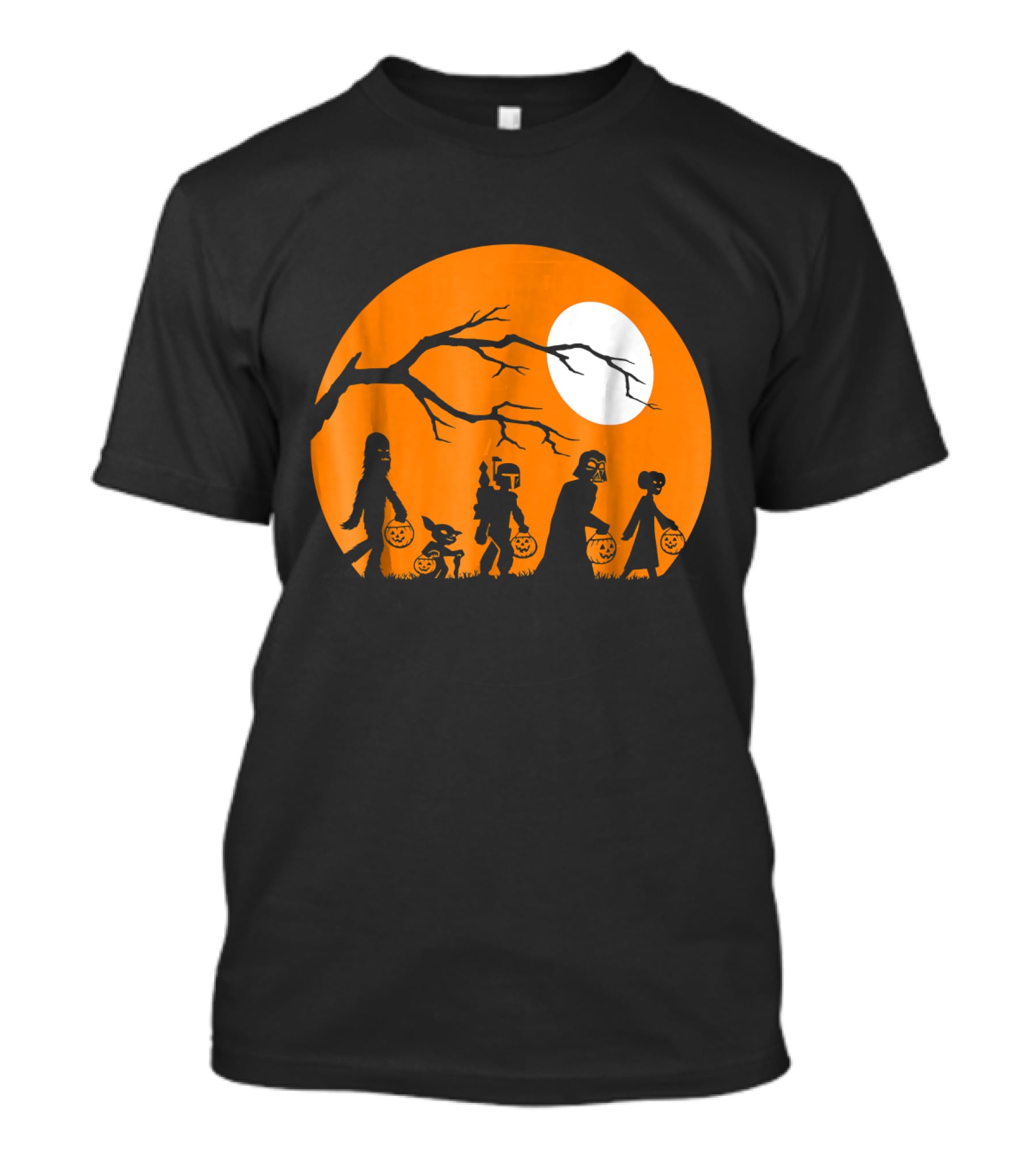 Shop Halloween Online Trick Or Treat Sci-Fi Silhouettes Moon T-Shirt