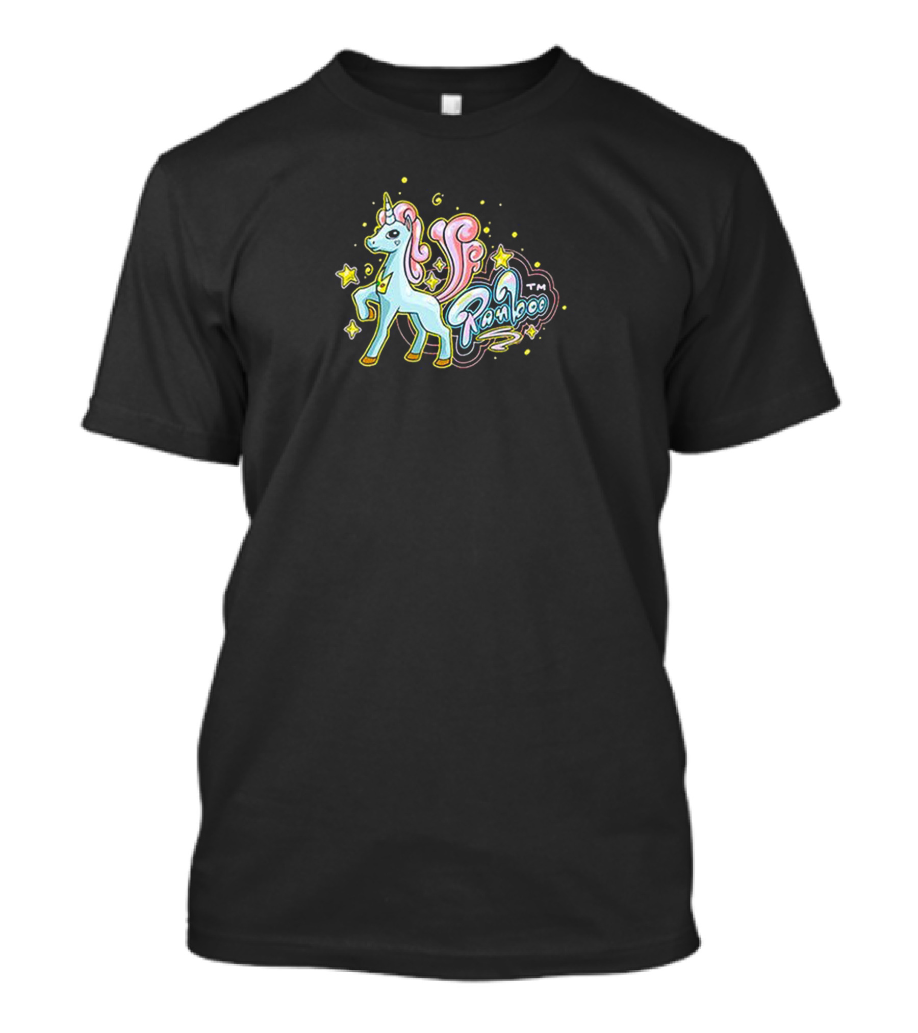 Ranboofashion Unicorn With Stars And Pastel Colors T-Shirt