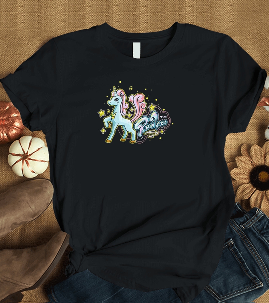 Ranboofashion Unicorn With Stars And Pastel Colors T-Shirt