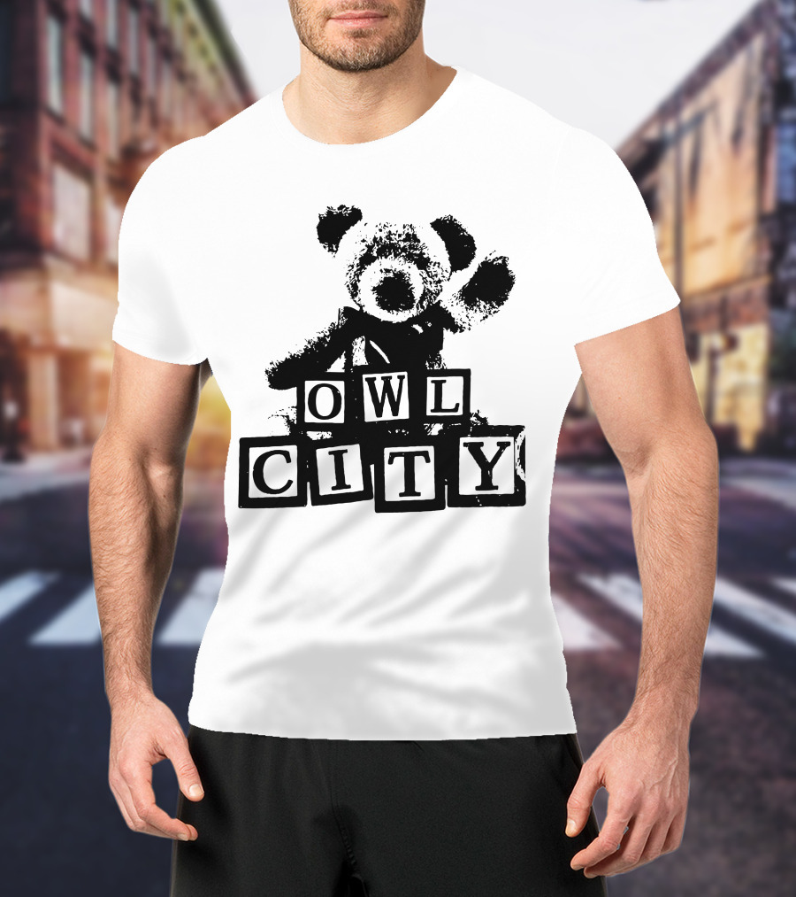 Owl City Teddy Bear Blocks T-Shirt