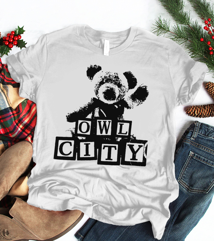 Owl City Teddy Bear Blocks T-Shirt