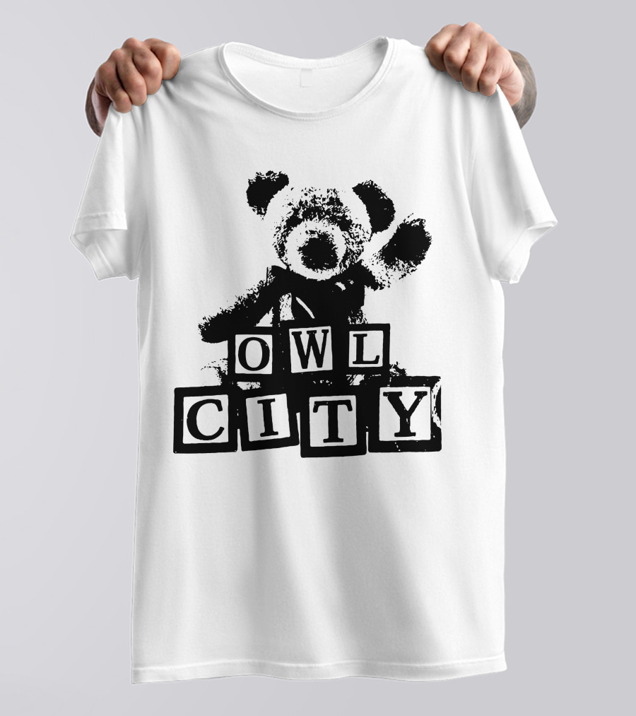 Owl City Teddy Bear Blocks T-Shirt
