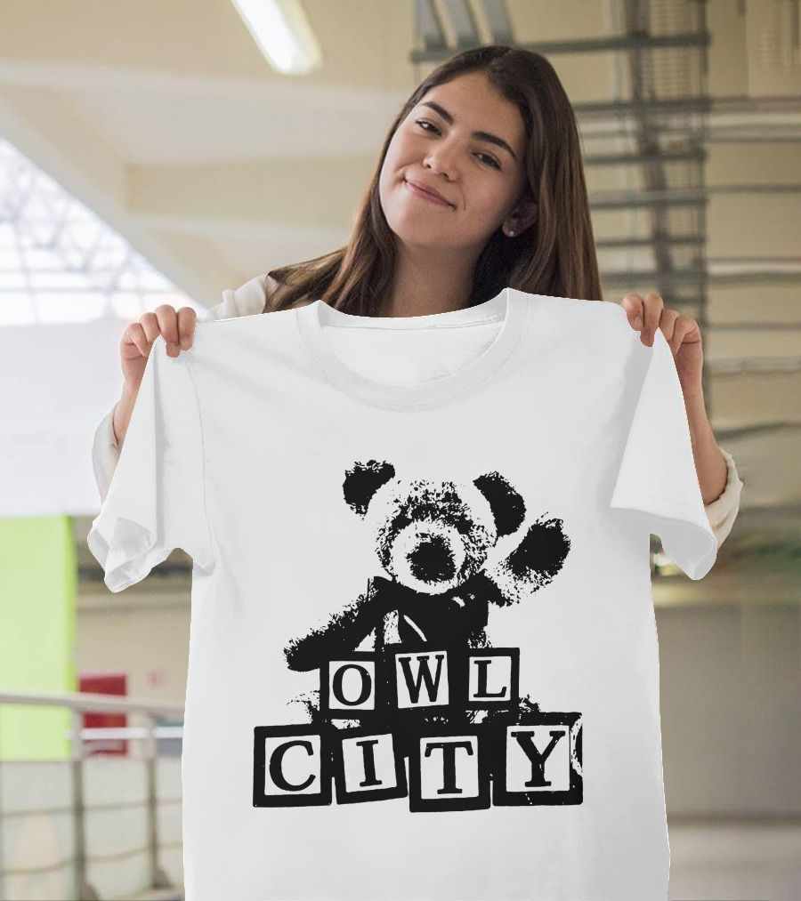 Owl City Teddy Bear Blocks T-Shirt