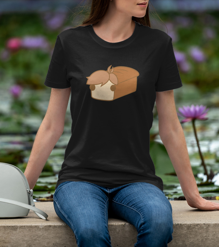 Loaf Bread With Hair Style Cartoon T-Shirt