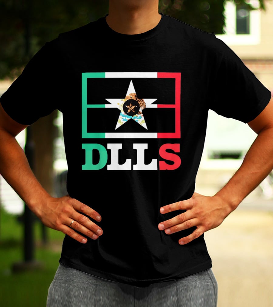 Dallas Cowboys DLLS Mexico Flag Star Heritage Pride T-Shirt