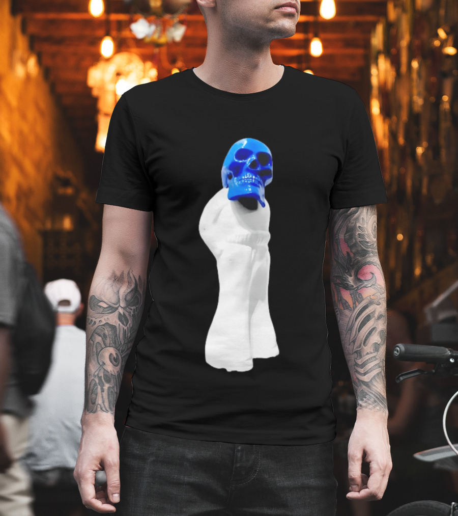 Jack White Frozen Charlotte Blue Skull Modern Gothic T-Shirt