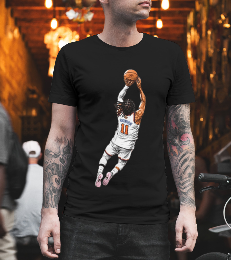 Jalen Brunson Dunking Action New York Knicks Basketball 11 Jersey T-Shirt