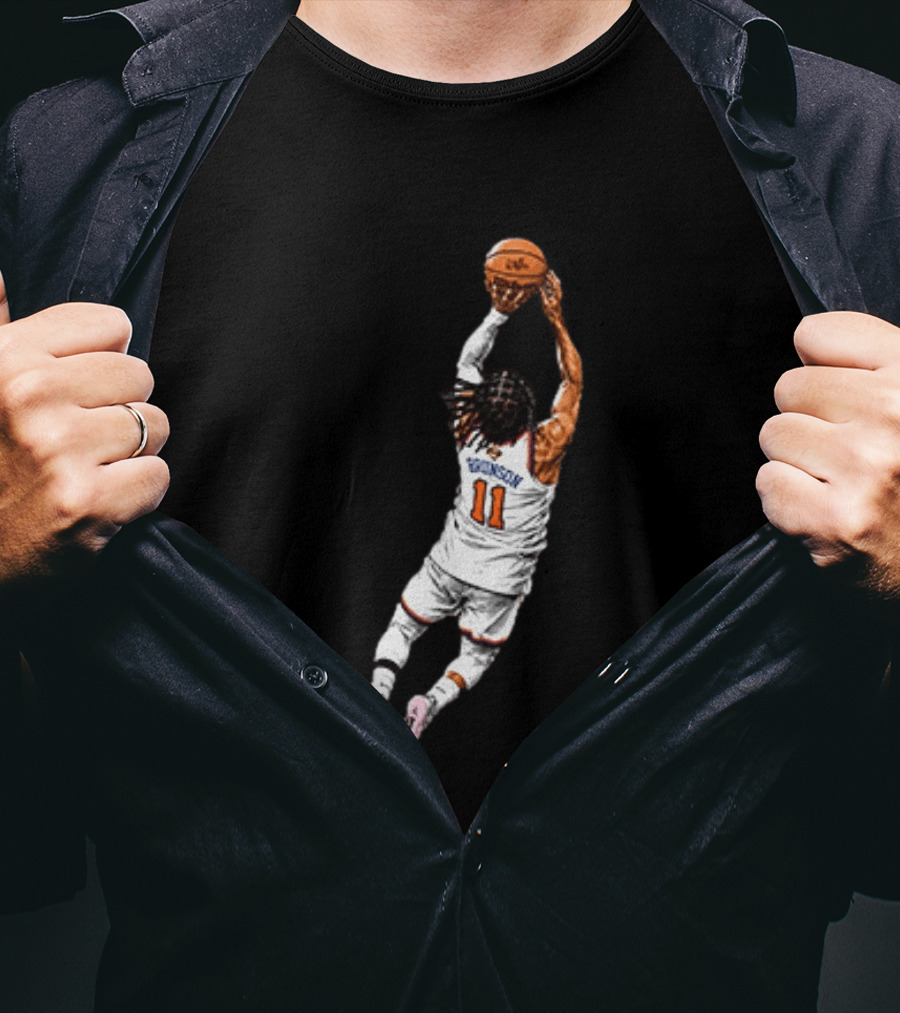 Jalen Brunson Dunking Action New York Knicks Basketball 11 Jersey T-Shirt