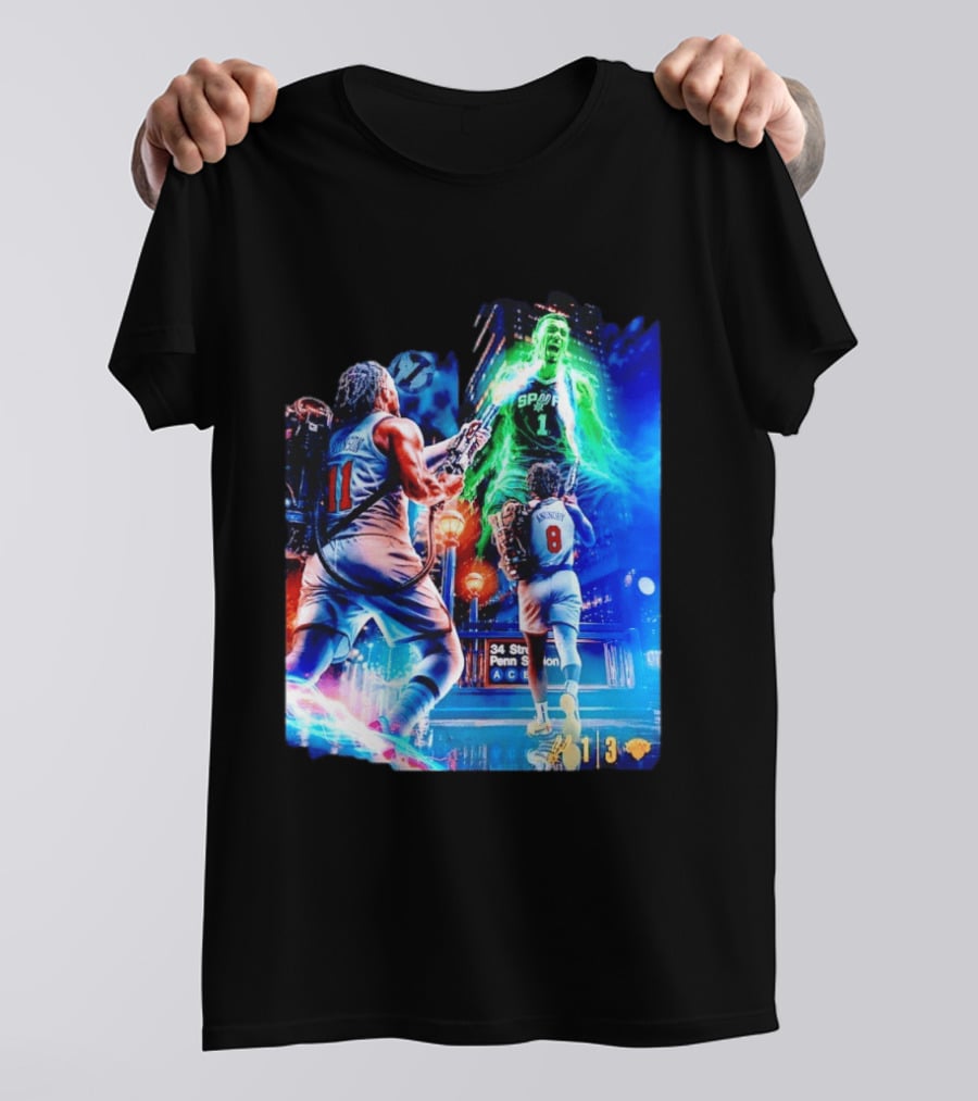 OG Anunoby 33 PTS 4 REB 7 3PM Knicks Comeback Vs Spurs At 34 Street Penn Station T-Shirt