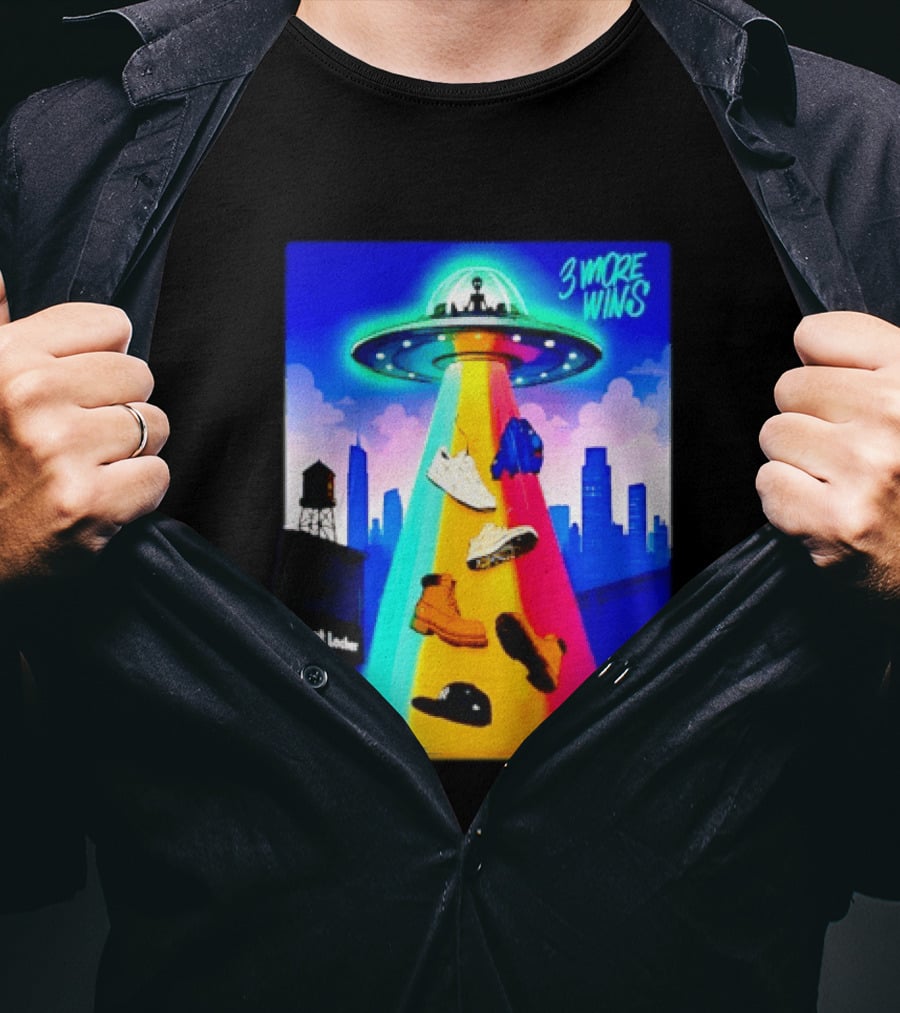San Antonio Spurs Victor Wembanyama 3 More Wins UFO Abduction Foot Locker T-Shirt