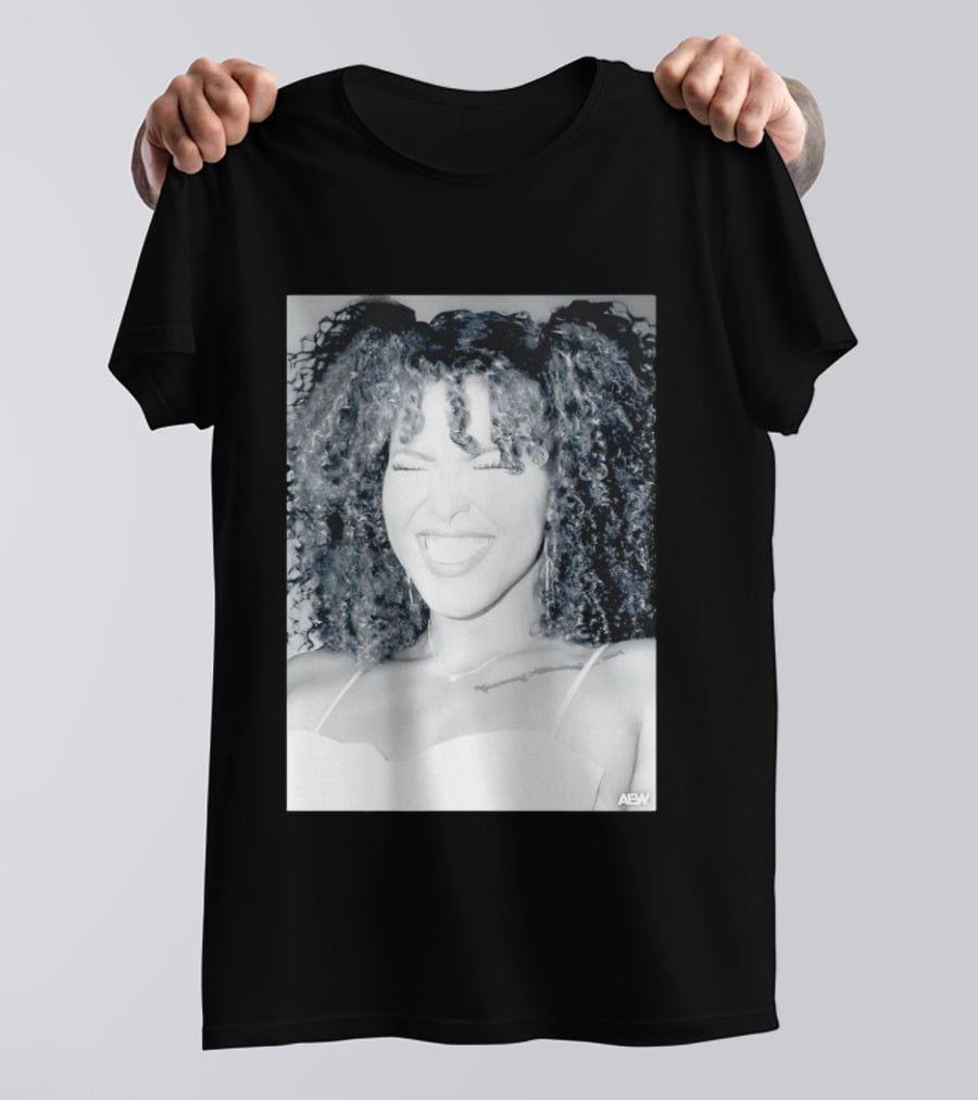 AEW Willow Nightingale Smile Black And White T-Shirt