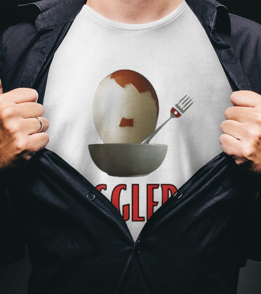 Eggler Chicken Egg Bowl Fork Comedy T-Shirt