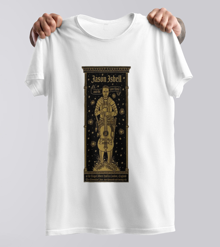 Jason Isbell And The 400 Unit Royal Albert Hall London 11th June 2026 Stars And Guitar T-Shirt