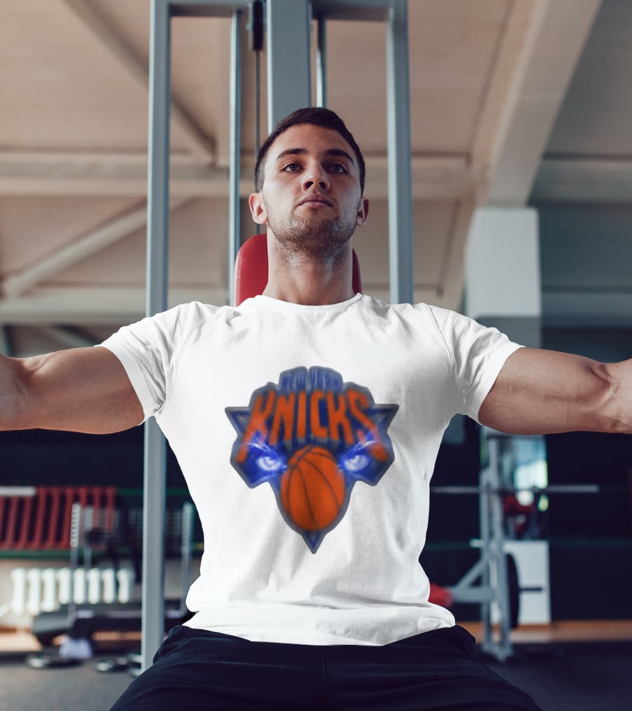 Blurry New York Knicks Basketball With Eye Motif T-Shirt