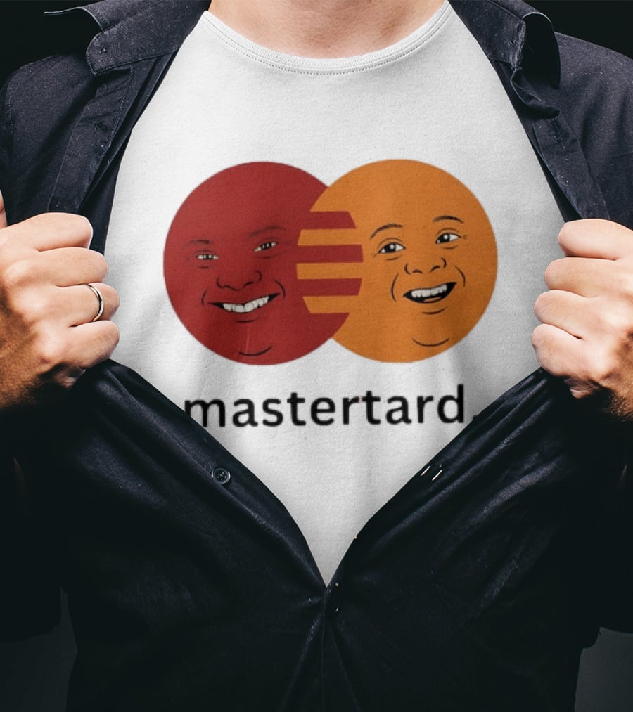 Mastertard Meme Funny Smile Parody Circles T-Shirt