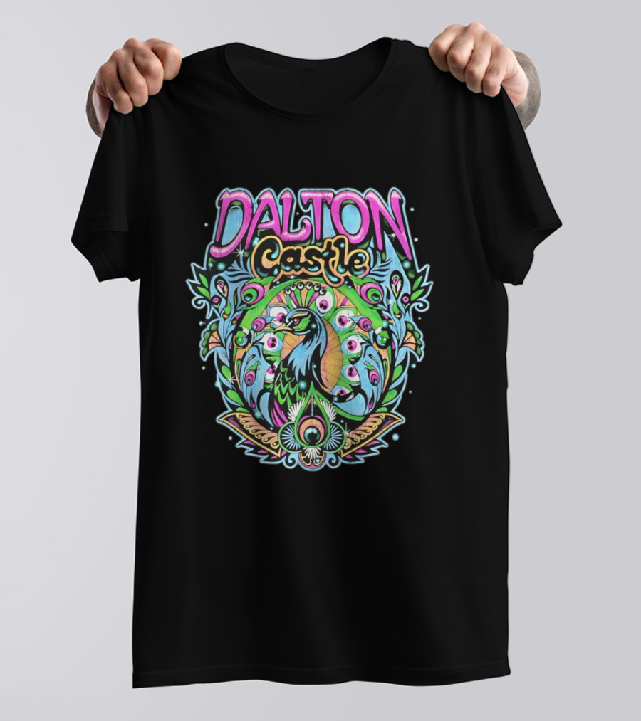 Dalton Castle Vibrant Peacock Plumage T-Shirt