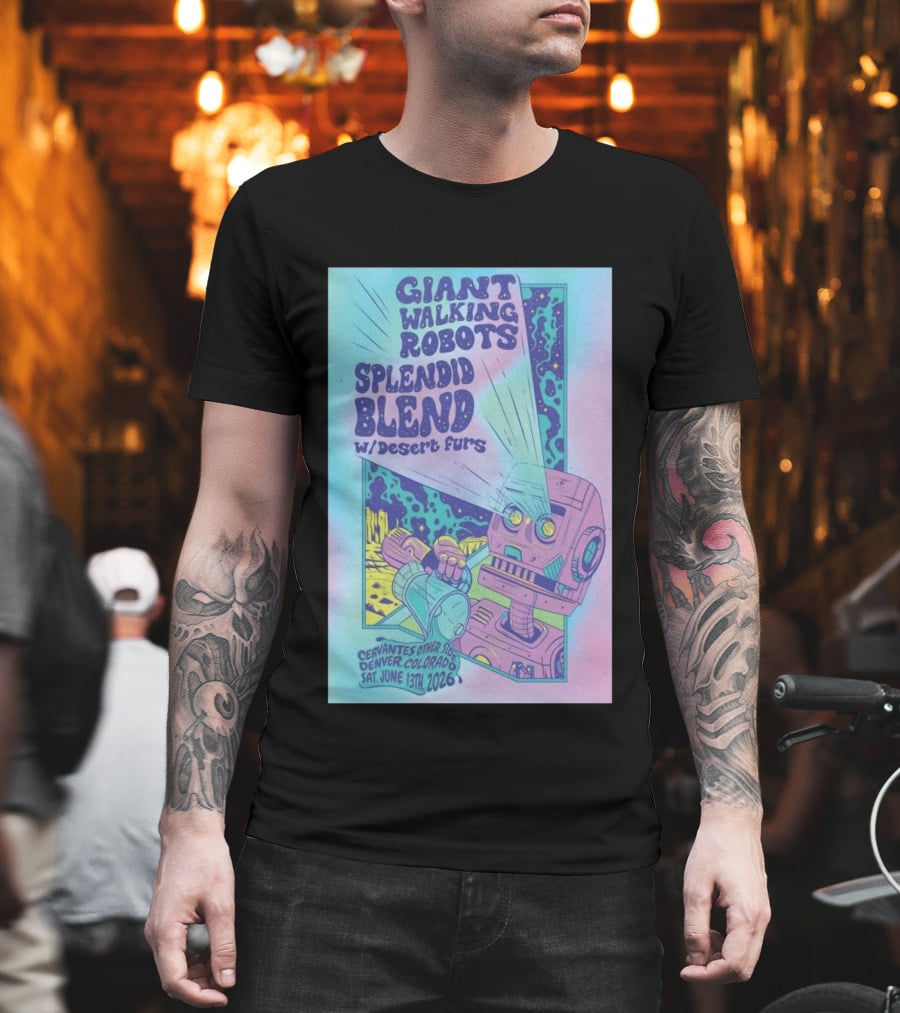 Giant Walking Robots Splendid Blend Desert Furs Cervantes Other Side Denver June 13 2026 T-Shirt