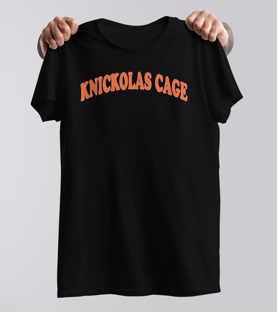 Knickolas Cage New York Knicks Fan Humor T-Shirt